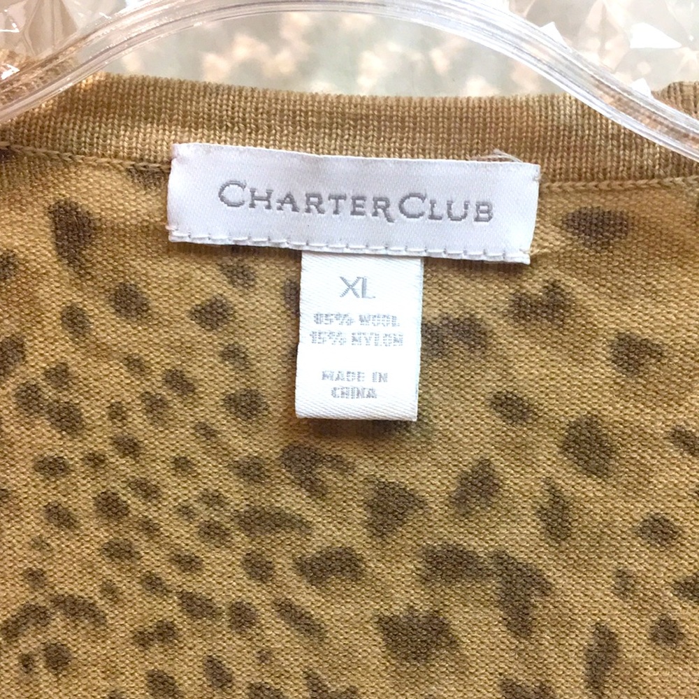 “Charter Club” Lightweight Leopard Cardigan - Picture 4 of 5